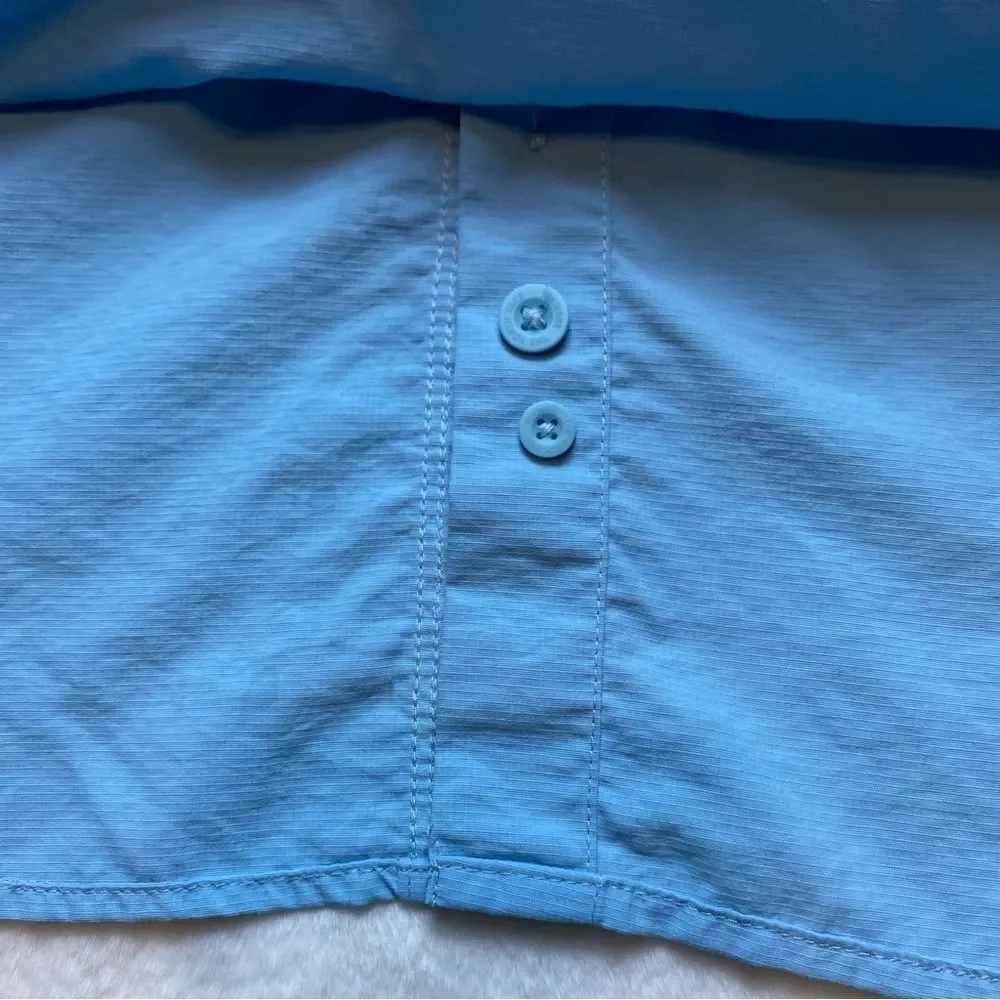 The North Face Light Blue Horizon Cypress Woven Shirt Size Large